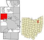 Summit County Ohio incorporated and unincorporated areas Bath Township highlighted